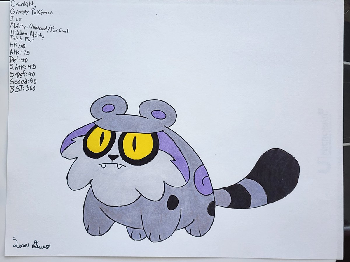 FalcoSean's tweet photo. For the last #FakemonFriday of 2024, we are taking a trip to Khamsul(My Mongolia Region) for the region's Pseudo Legendary: Meet Crankitty, Gurrouch, and Snowrpuss. I hope you like them

#Pokemon #PokemonArt #Fakemon #FakemonArt #IceTypePokemon #GhostTypePokemon https://t.co/QS3NVTEgDU