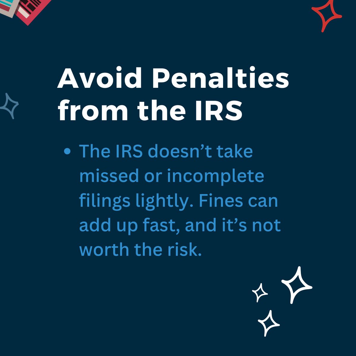 To ensure smooth filing, be sure to collect a W-9 from any contractor or vendor you work with. Asking for this upfront saves time and ensures compliance when tax season comes around!