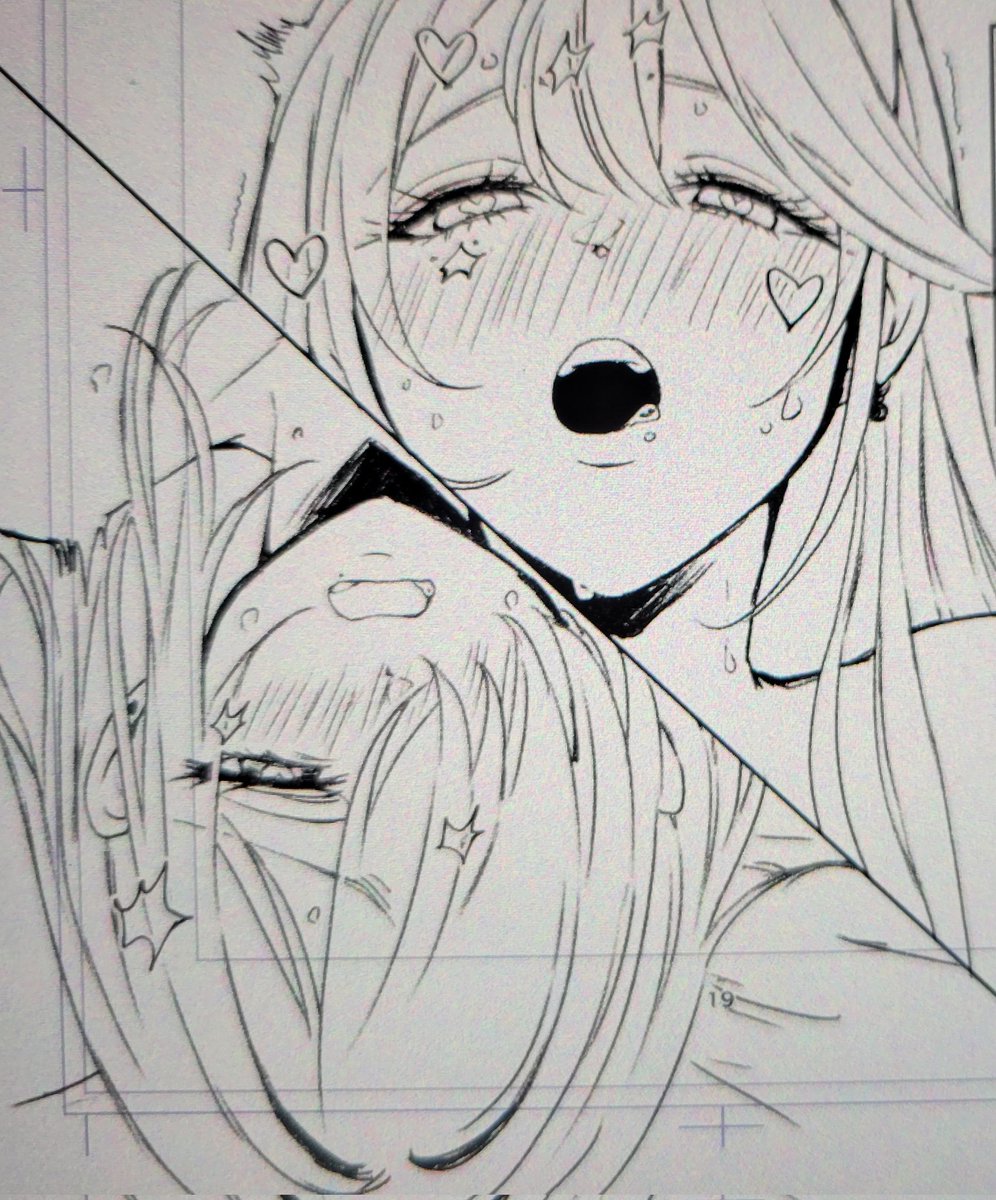 ペン入れ終わりッッッ😭
次は台詞と色塗りー😭 