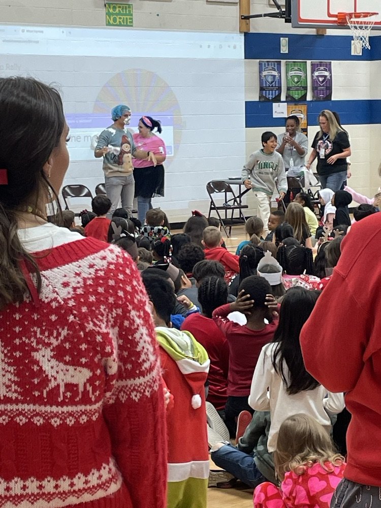 BearCreekElem's tweet photo. Last Friday, Coach Adkins led the last Pep Rally of the first semester. Champ made an appearance, the Cubs were recognized and we All sang! The PTA came in strong to celebrate the Cubs for the Cub Challenge with pies to the face! https://t.co/VM25Mh986p