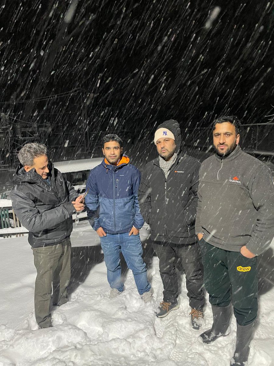 KPDCL SD SHOPIAN (@pddsdshopian) on Twitter photo LEADING FROM THE FRONT. XEN KPDCL DIV. SHOPIAN & AE KPDCL SD SHOPIAN ALONG WITH OTHER FIELD STAFF TRYING THEIR BEST TO KEEP ALL THE 11 KV FEEDERS OPERATIONAL AMID HEAVY SNOWFALL. WE SINCERELY REGRET THE INCONVENIENCE CAUSED
@kpdclofficial
<a href="/dmshopian/">District Shopian Official</a>
<a href="/shopiankmr/">Shopian Kashmir شوپیان کشمیر</a>
<a href="/SeKpdclpulwama/">SE O&M KPDCL Pulwama_Official</a> LEADING FROM THE FRONT. XEN KPDCL DIV. SHOPIAN & AE KPDCL SD SHOPIAN ALONG WITH OTHER FIELD STAFF TRYING THEIR BEST TO KEEP ALL THE 11 KV FEEDERS OPERATIONAL AMID HEAVY SNOWFALL. WE SINCERELY REGRET THE INCONVENIENCE CAUSED
@kpdclofficial
<a href="/dmshopian/">District Shopian Official</a>
<a href="/shopiankmr/">Shopian Kashmir شوپیان کشمیر</a>
<a href="/SeKpdclpulwama/">SE O&M KPDCL Pulwama_Official</a>