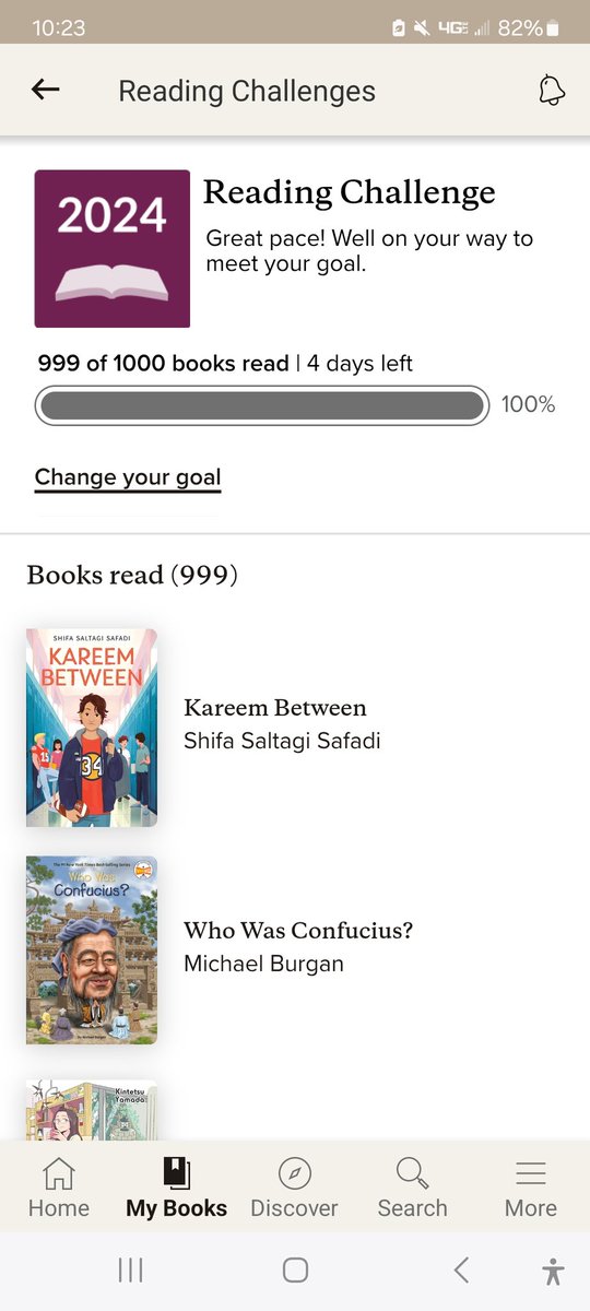 Just one book away from my bucket list reading goal!