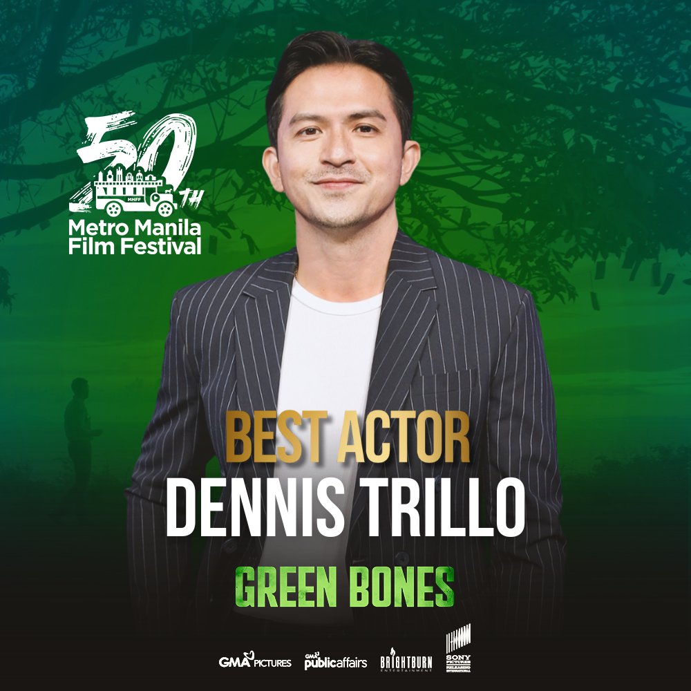 DENNIS TRILLO NAMED BEST ACTOR AT THE #MMFF2024

#GreenBonesMovie lead star Dennis Trillo takes home the prestigious Best Actor award at the #MMFF2024 Gabi ng Parangal!
