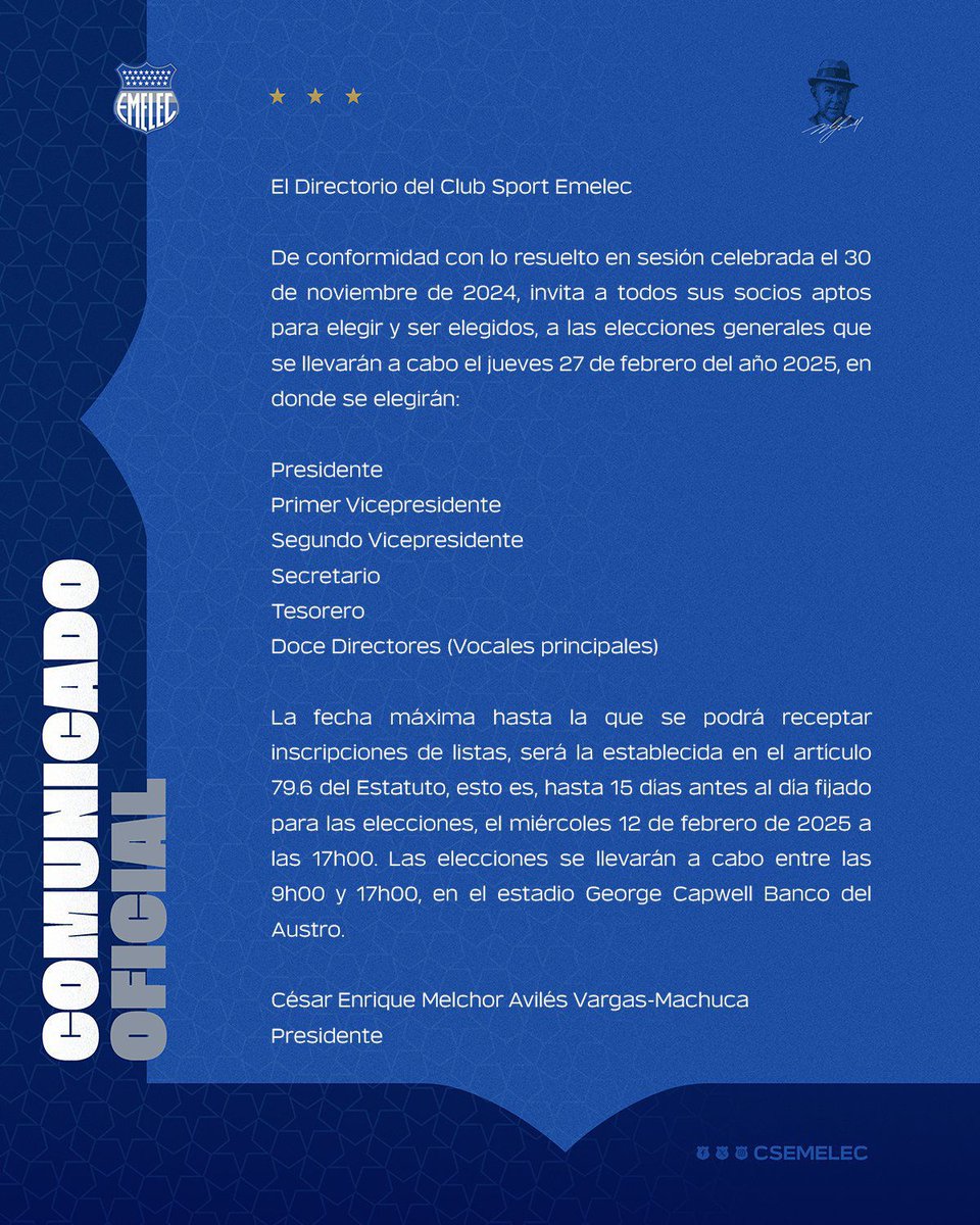 Aplaudo por fin la decisión de llamar a elecciones, eso debía hacerse hace meses. Para quienes me preguntan si seré Candidato en estas elecciones puedo decir que esa decisión la estamos analizando por varios factores ya que hay que ser responsables con el club:
1. Si hace 2 años