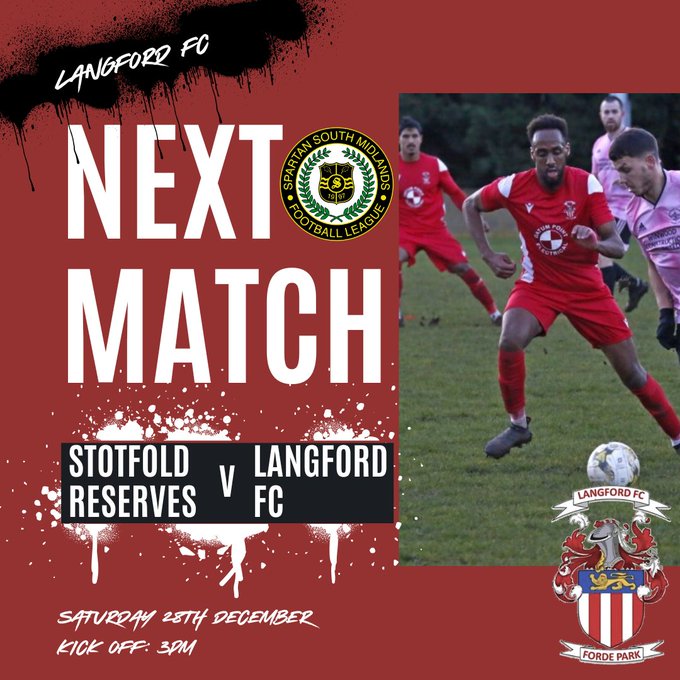 Langford away to Stotfold Reserves on 28th December