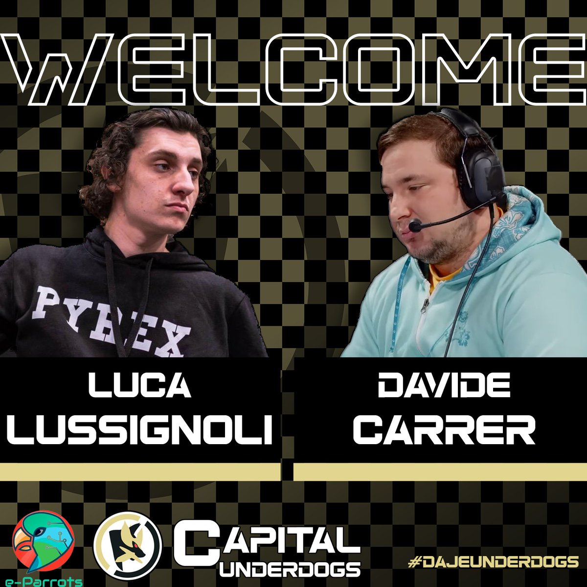 We are glad to announce that Italian veterans <a href="/lucalucario/">Luca Lussignoli</a> and <a href="/Nirinbo_VGC/">Carrer</a> joined our Capital Underdogs roster! 💛🐺🖤 They will play under our flag until the end of the season, with an option for another year if specific goals will be reached 🦜

Welcome guys, we are proud to