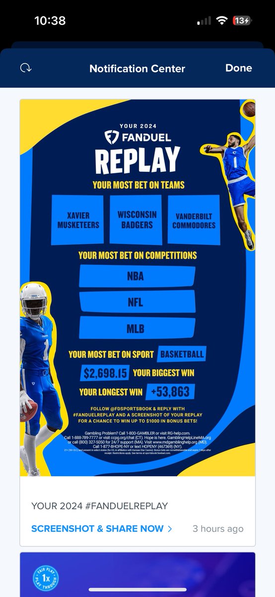 mrskatecarter's tweet photo. @FDSportsbook #FanDuelReplay https://t.co/8Kx7h5dT3s