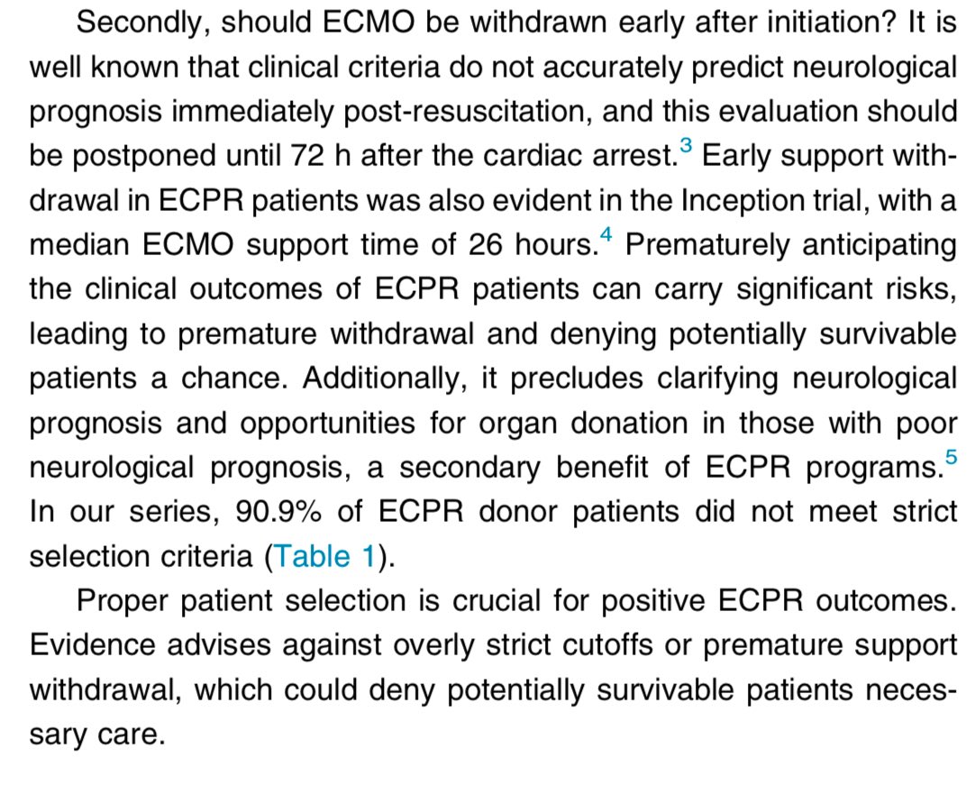 Eduard Argudo (@eduardargudo) on Twitter photo Should low flow >60 min strictly stop ECPR? Should ECMO end early? Evidence suggests strict cutoffs/early withdrawal may deny care to survivable patients. Patient selection and delayed neuroprognostication are key.
Our thoughts in <a href="/Resus_Plus/">Resuscitation Plus</a> <a href="/ECMOHUVH/">ECMO Barcelona</a>
sciencedirect.com/science/articl… Should low flow >60 min strictly stop ECPR? Should ECMO end early? Evidence suggests strict cutoffs/early withdrawal may deny care to survivable patients. Patient selection and delayed neuroprognostication are key.
Our thoughts in <a href="/Resus_Plus/">Resuscitation Plus</a> <a href="/ECMOHUVH/">ECMO Barcelona</a>
sciencedirect.com/science/articl…