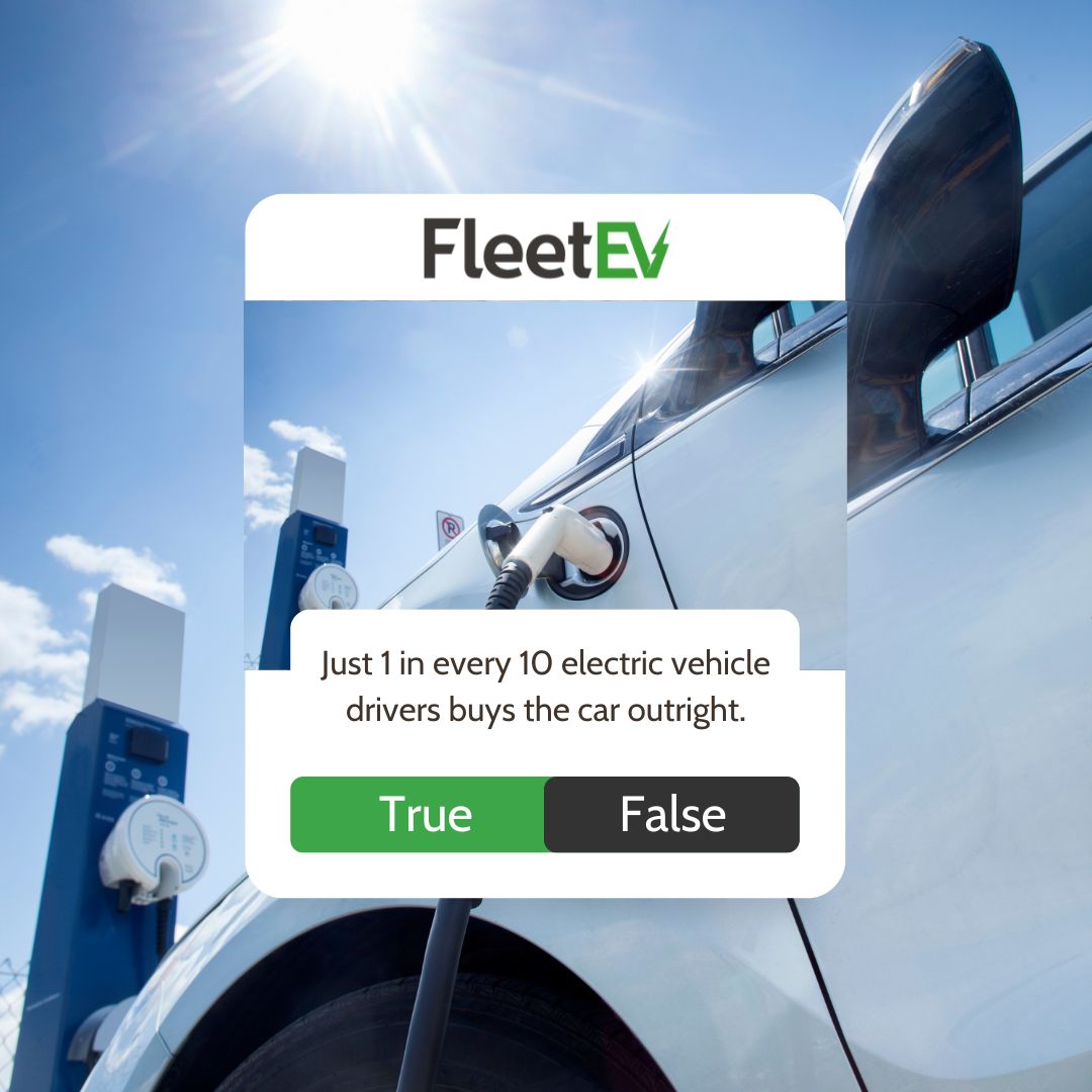 True or false: Just 1 in every 10 EV drivers buys the car outright? 

True! 90% of electric vehicle drivers choose financing over buying outright. With our leasing and salary sacrifice solutions, it's never been easier to cruise green. 

Get in touch: fleetev.com