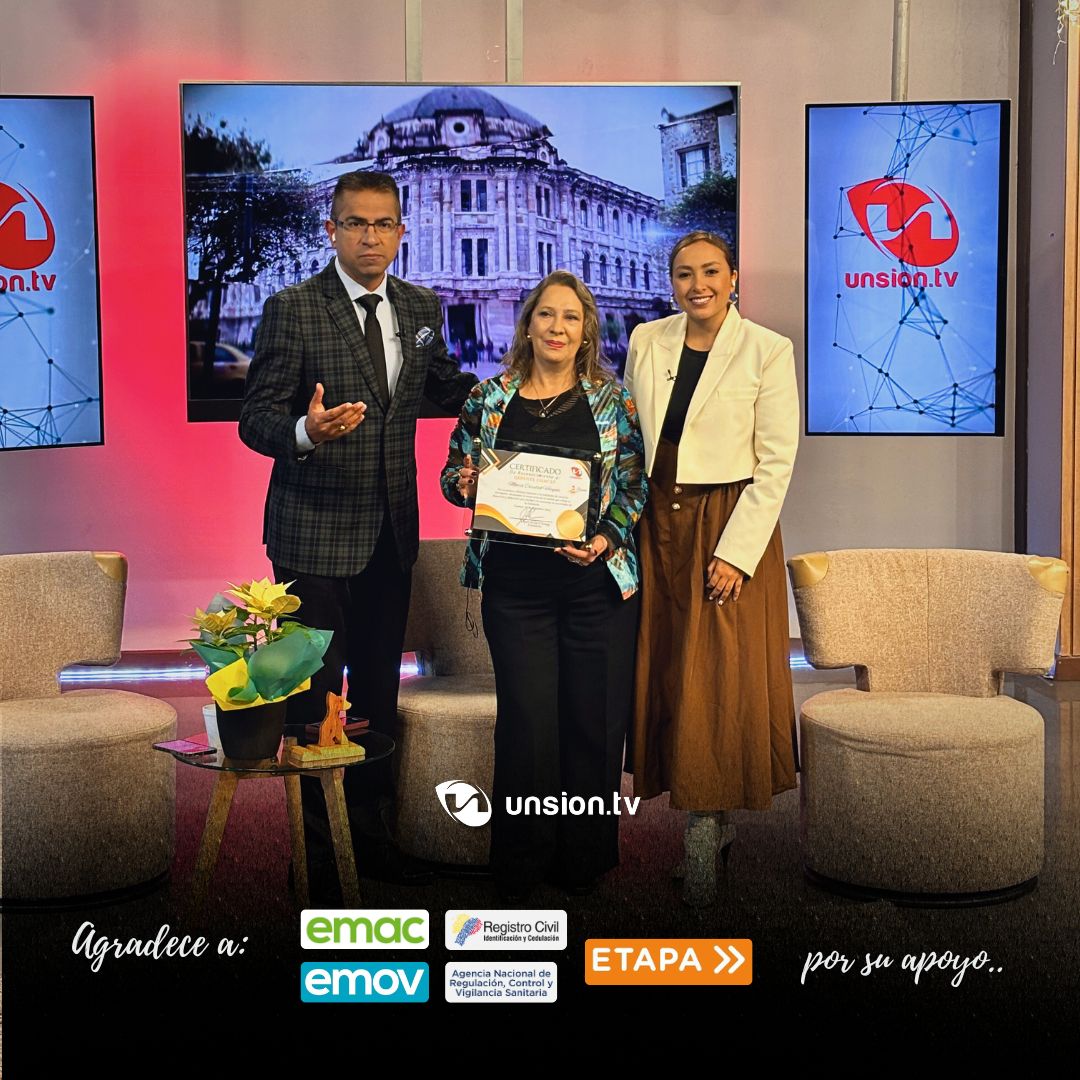 UNSIONTV's tweet photo. Unsion TV y el programa ‘En la Comunidad’ expresan su más sincero agradecimiento por la invaluable labor que realizan a diario en beneficio de la comunidad cuencana.

Reconocemos la pronta respuesta a las denuncias ciudadanas.
@emac_ep_cuenca @emov_ep @registro_civilec @arcsa_ec @etapacuenca 

#unsiontv #enlacomunidad #agradecimiento #solidaridad #comunidad #cuenca #ecuador
