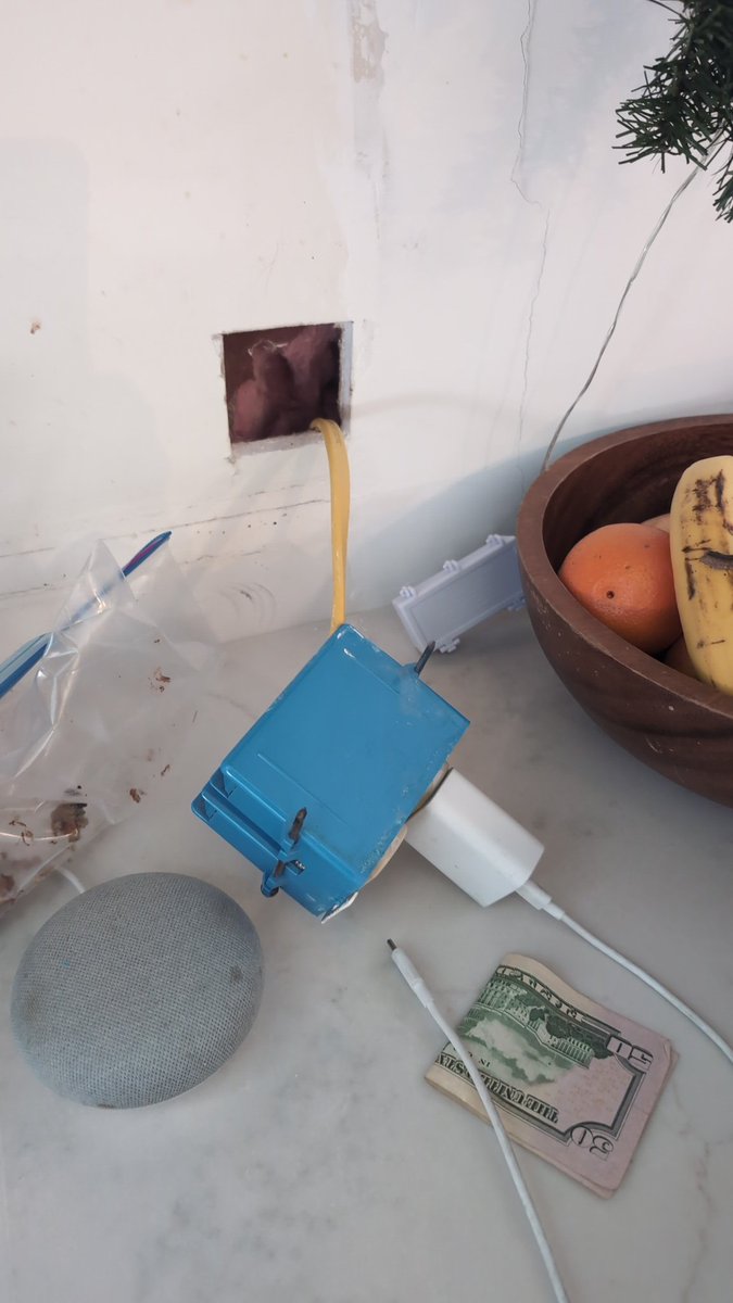 bgpoythress's tweet photo. @mcuban I see what you are saying.  However, the attached picture is an electrical box in my home that needs reinstallation.  I invite any robotics company to send their best robot to reinstall it as a demonstration.  The industrial robot at my company certainly couldn't. https://t.co/Efi0xt7EoE