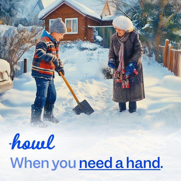 howlalert's tweet photo. Winter storms can be tough! From shoveling a driveway to lending a tool, Howl helps you connect with your neighbors who are willing to help! Together, we're stronger and a little warmer. 

Join Howl today and discover the power of neighborly kindness! https://t.co/DUEZTL5ols