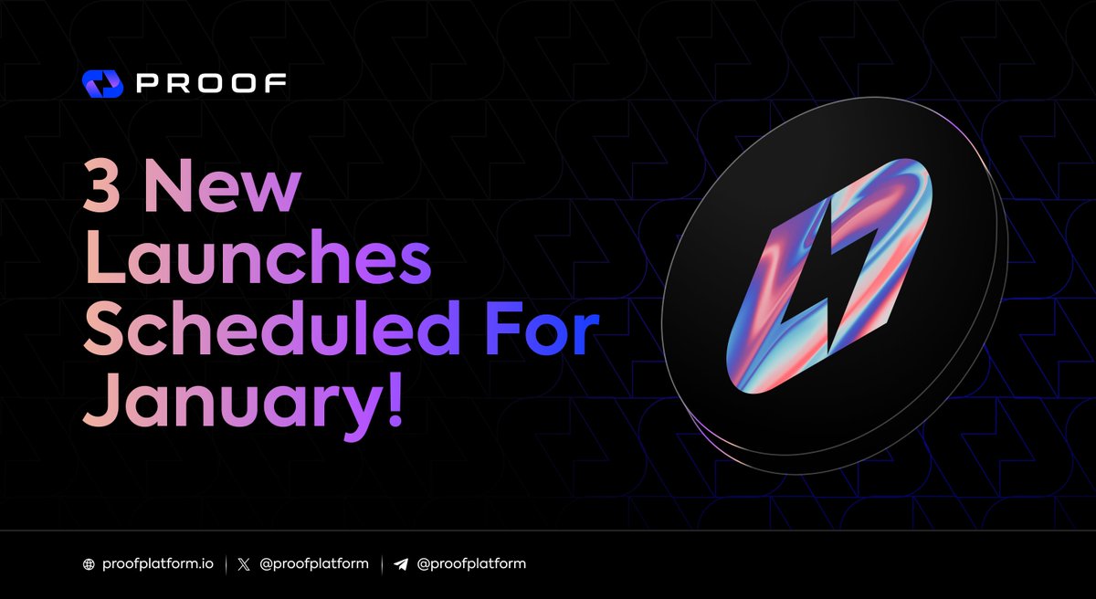 PROOFplatform's tweet photo. Gm,

As it stands right now, looks like we have 3 exciting new launches for you coming up in January (subject to change, of course) 🚀

Additionally, we have also accepted ANOTHER new AI-based project into our incubation program 😎 We've already tested the utility and all we can say right now is that we are thoroughly impressed with what they've built 👀

That brings us to 10 projects we now have under incubation and readying for launch as we prepare to hit Q1 strongly.

To all recent newcomers to PROOF, ensure you're in our Alerts Channel so you don’t miss out when a new PROOF token launches. Save yourself the FOMO! 😬

Join here: https://t.co/mDE0wSvvAF

The next PROOF launch gets closer every day ⏳