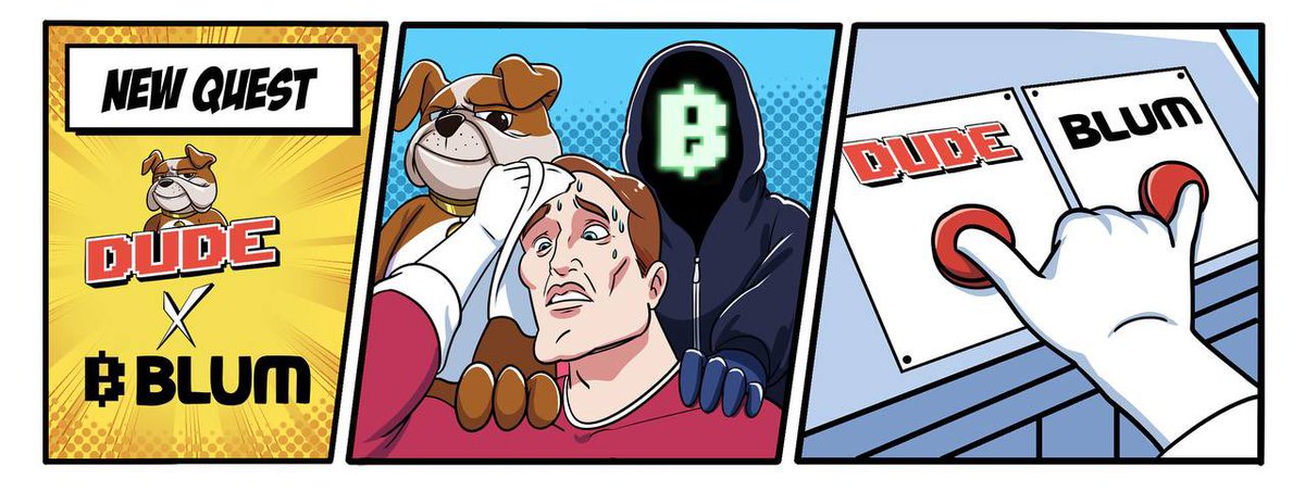 BREAKING DUDES: @DUDESolanaMeme is now a Partner of <a href="/blumcrypto/">Blum</a> Labs 🤝

DUDE is the 1st Solana native meme coin leveraging telegram miniapps to onboard millions of Dudes.

📣 BLUM QUEST is NOW LIVE on Blum App [t.me/blumcrypto/386] Come Chill! 🐶

🔮 To qualify for rewards,
