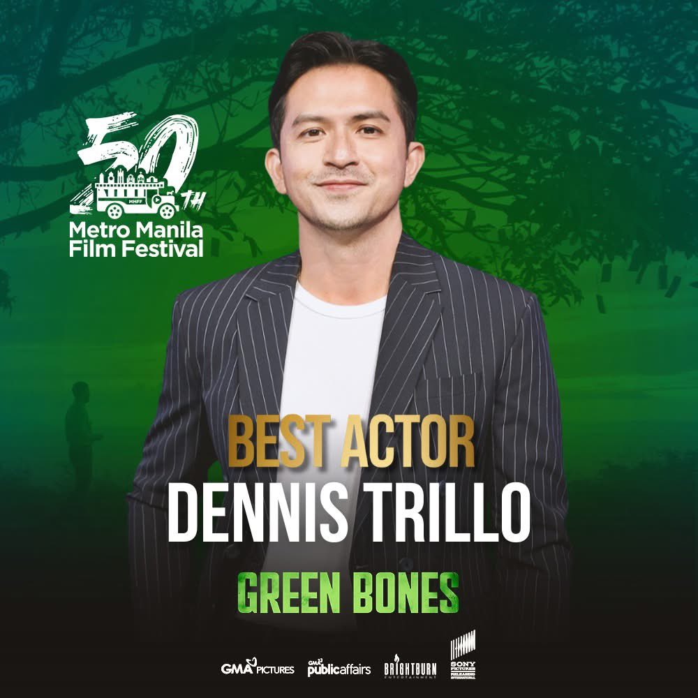 DENNIS TRILLO NAMED BEST ACTOR AT THE #MMFF2024

#GreenBonesMovie lead star Dennis Trillo takes home the prestigious Best Actor award at the #MMFF2024 Gabi ng Parangal! <a href="/thedennistrillo/">dennis trillo</a>