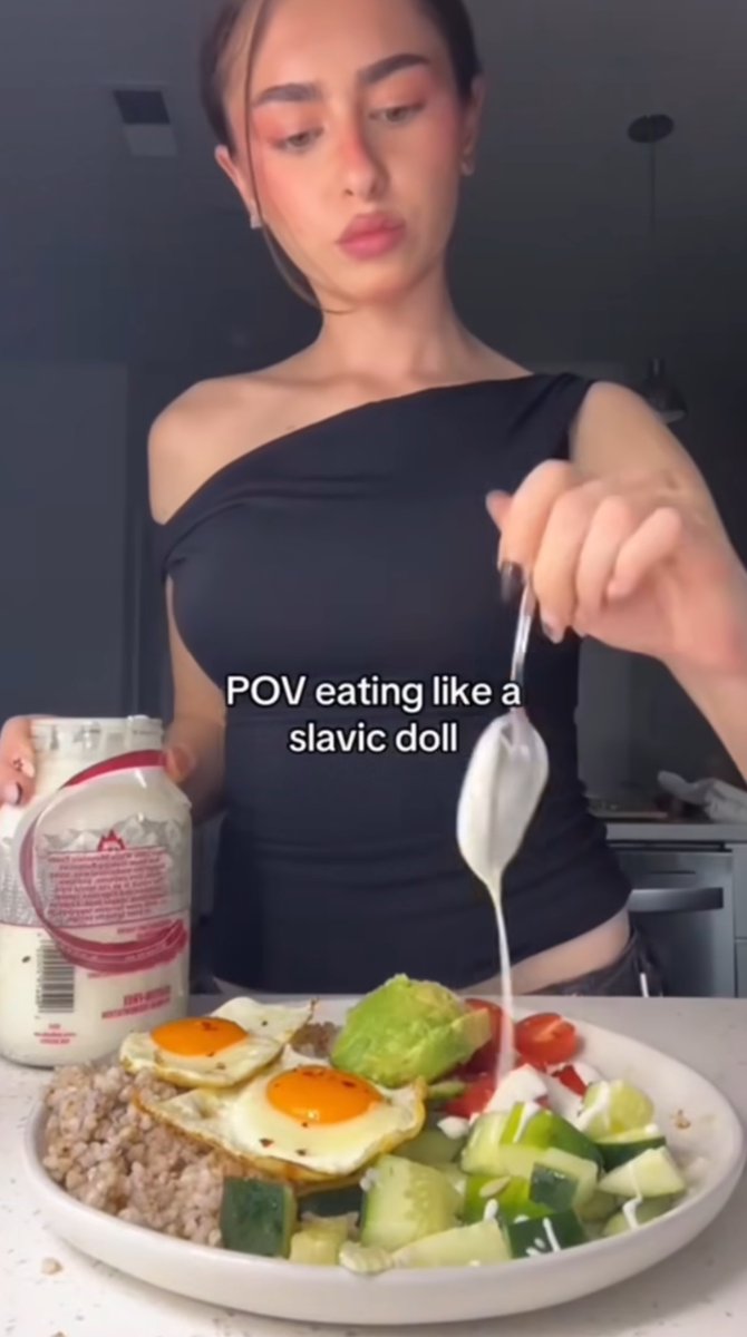 missh8ter's tweet image. this slavic doll diet trend is so funny to me bc these guys would pass out if they saw our cultural food