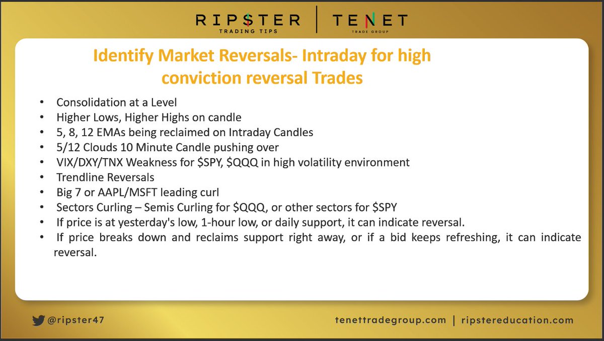 ripster47's tweet photo. 💡 Identify Intraday Market Curls $SPY $QQQ
How to Look for Confirmed Reversals
👇👇