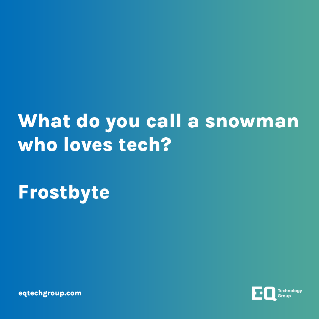 EQTechGroup's tweet photo. This snowman is always up-to-date on the latest gadgets. ☃️😂

#techhumor #techjokes https://t.co/J1Z9tDiPh3