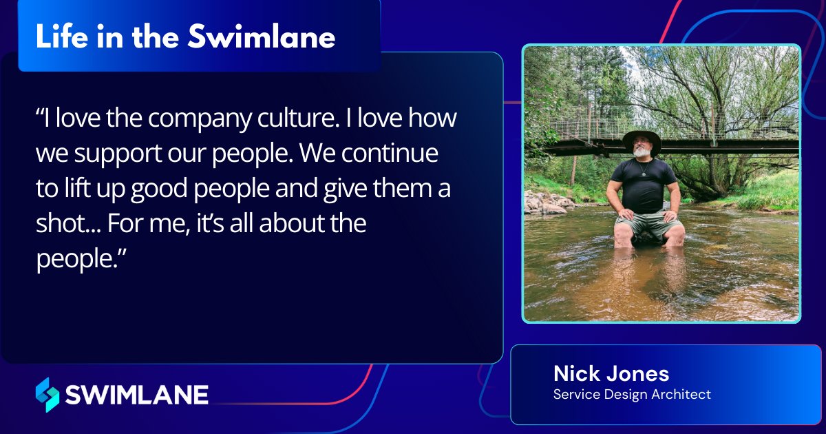 🌟 Life at Swimlane: Meet Nick Jones! 🌟

Nick Jones, one of Swimlane's incredible North America Delivery Managers. Nick (they/them) has been with Swimlane since 2021 and leads a talented team of Professional Services Engineers and an Architects.

bit.ly/4iRpzjy