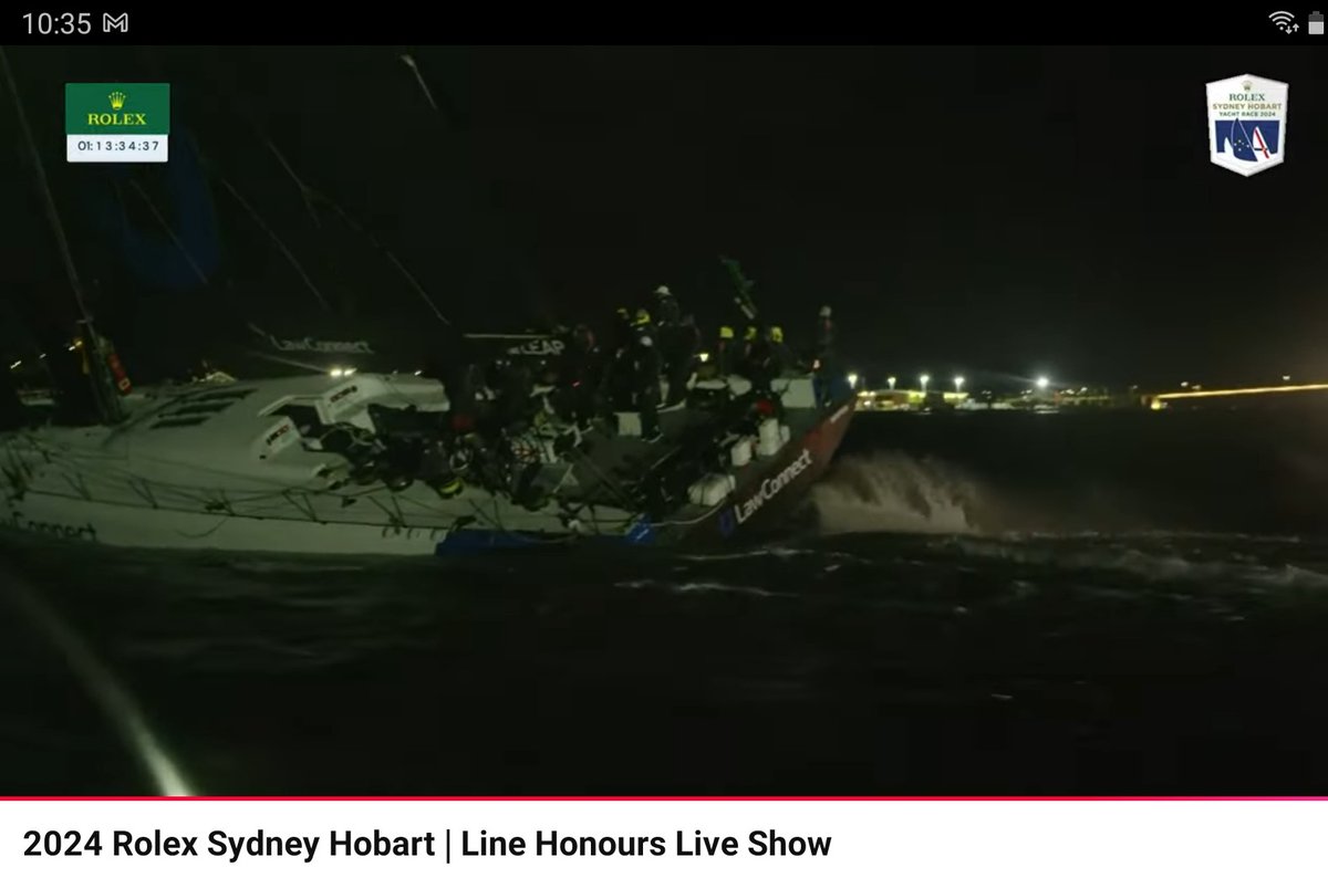 JoanDWinston1's tweet photo. Congratulations to @LawConnectAU and Law Connect for their 3rd #LineHonours in the 2024 #RolexSydneyHobart!
#LawConnect #S2H #Sydney #Hobart https://t.co/vQgmxe9gEe
