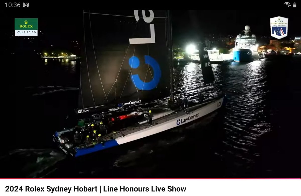 JoanDWinston1's tweet photo. Congratulations to @LawConnectAU and Law Connect for their 3rd #LineHonours in the 2024 #RolexSydneyHobart!
#LawConnect #S2H #Sydney #Hobart https://t.co/vQgmxe9gEe