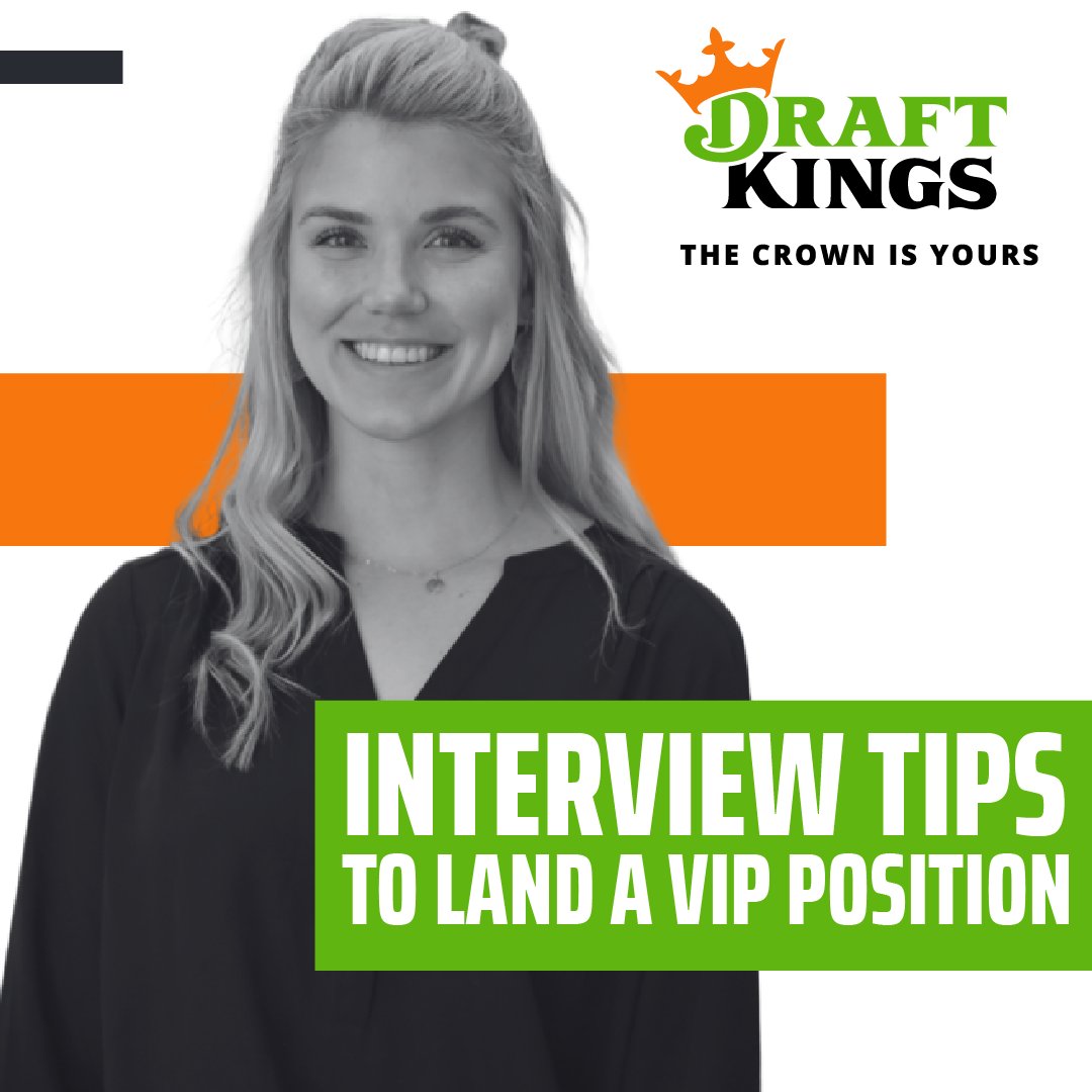 draftkingslife's tweet photo. Elevate your interview game with expert insights from Taylor Archer, a DraftKings Talent Acquisition Partner. Explore the full blog now on our career site: https://t.co/s3Mekj7wMS

#DraftKingsLife #VIPTeam #InterviewTips https://t.co/OlYvGr43jK