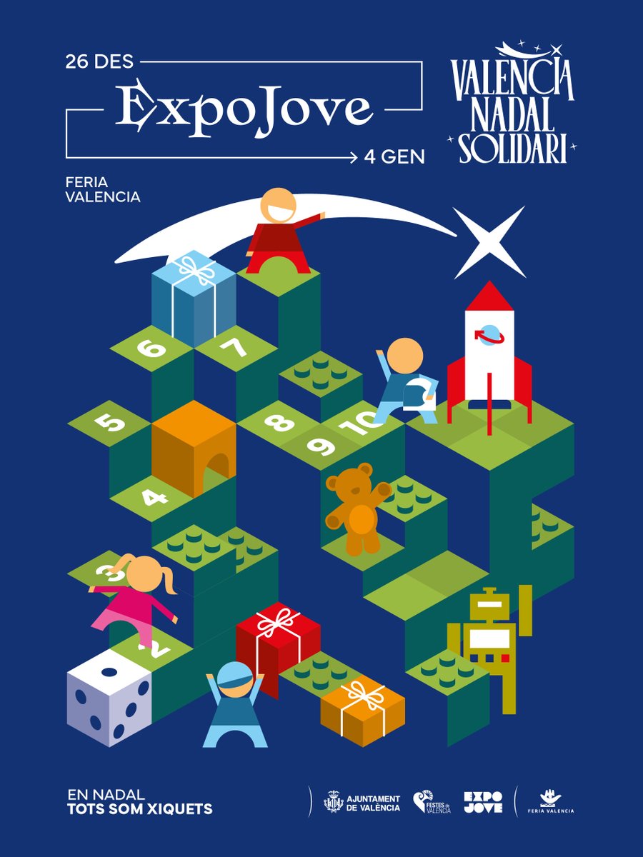 Ajuntament València (@ajuntamentvlc) on Twitter photo 👩👩👧👦 En #NadalVLC, la diversió en família té nom propi: #ExpojoveVLC!
📍A <a href="/Feria_Valencia/">Feria Valencia</a>,🗓️fins al 4/01, 🎉amb múltiples propostes per disfrutar a carretades!
⏰ 11-20h, excepte 31/12: 10-14h i 01/01: 16-21h.
➕Info 👉acortar.link/m66Y4S
🙋♀️No faltes!
#NadalSolidari 👩👩👧👦 En #NadalVLC, la diversió en família té nom propi: #ExpojoveVLC!
📍A <a href="/Feria_Valencia/">Feria Valencia</a>,🗓️fins al 4/01, 🎉amb múltiples propostes per disfrutar a carretades!
⏰ 11-20h, excepte 31/12: 10-14h i 01/01: 16-21h.
➕Info 👉acortar.link/m66Y4S
🙋♀️No faltes!
#NadalSolidari