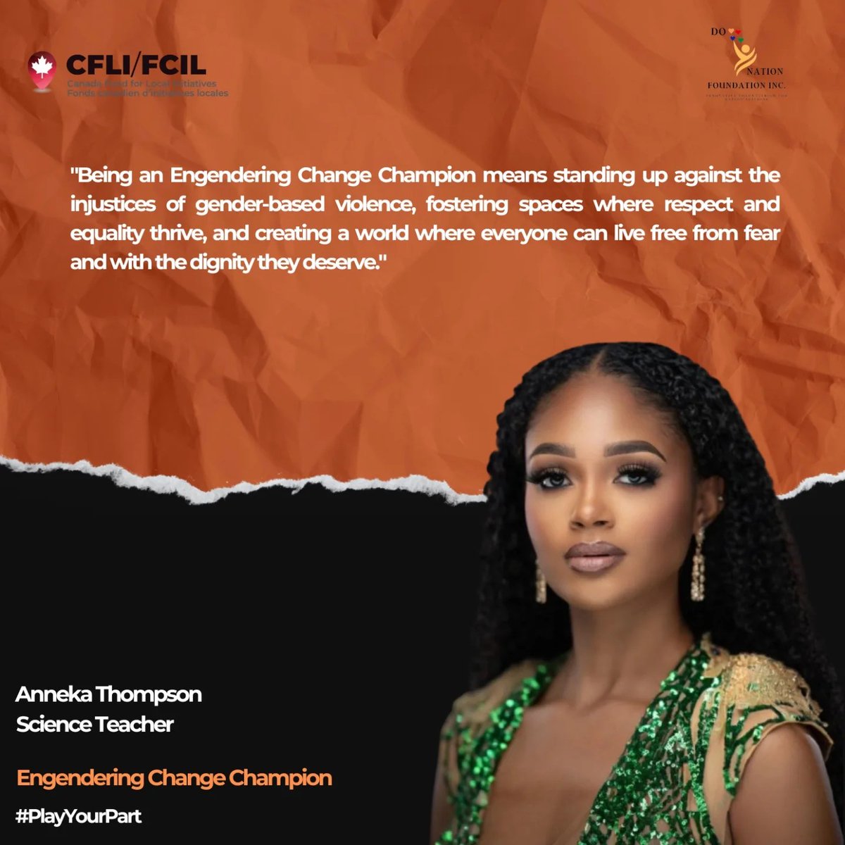 CanHCBarbados's tweet image. Stand up.
Speak out.
#PlayYourPart.

Our #CanadaFund partner, Do-Nation Foundation’s #EngenderingChange Champions are raising awareness in an effort to #EndSGBV and build a safer #SaintLucia 🇱🇨

#CFLI #CanadaCaribbean @Opmsaintlucia @SaintLuciaGov @PhilipJPierreLC