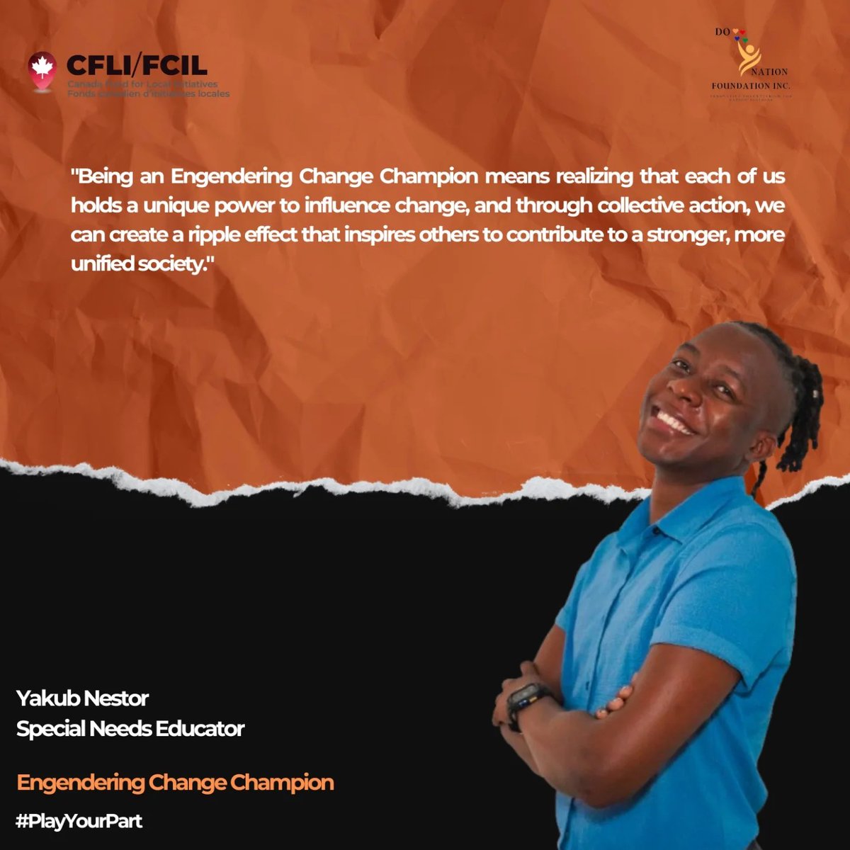 CanHCBarbados's tweet image. Stand up.
Speak out.
#PlayYourPart.

Our #CanadaFund partner, Do-Nation Foundation’s #EngenderingChange Champions are raising awareness in an effort to #EndSGBV and build a safer #SaintLucia 🇱🇨

#CFLI #CanadaCaribbean @Opmsaintlucia @SaintLuciaGov @PhilipJPierreLC