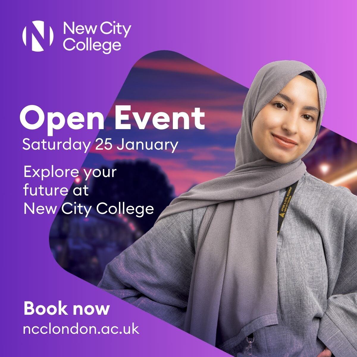 New friends. New skills. New City College. ☑️

Attend our Open Event to learn more about our courses, careers, and student life at NCC.

Register here:eu1.hubs.ly/H0fvd150🔗

#OpenEvent #RegisterNow #NewCityCollege