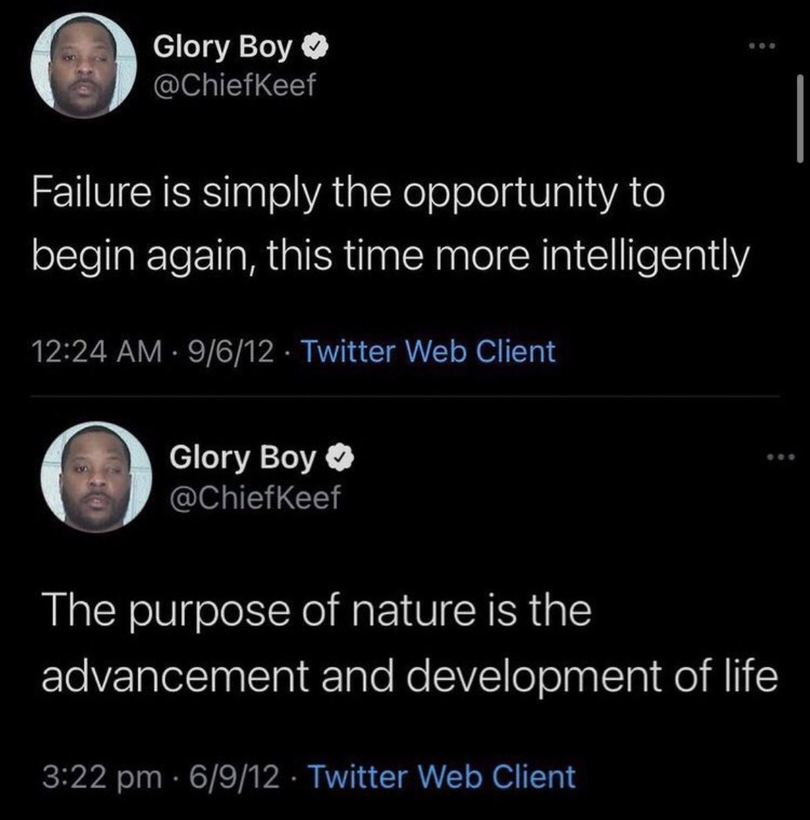 ihyomeo's tweet photo. Chief Keef at 16           Meek Mill at 34 https://t.co/PP7THOmS6O