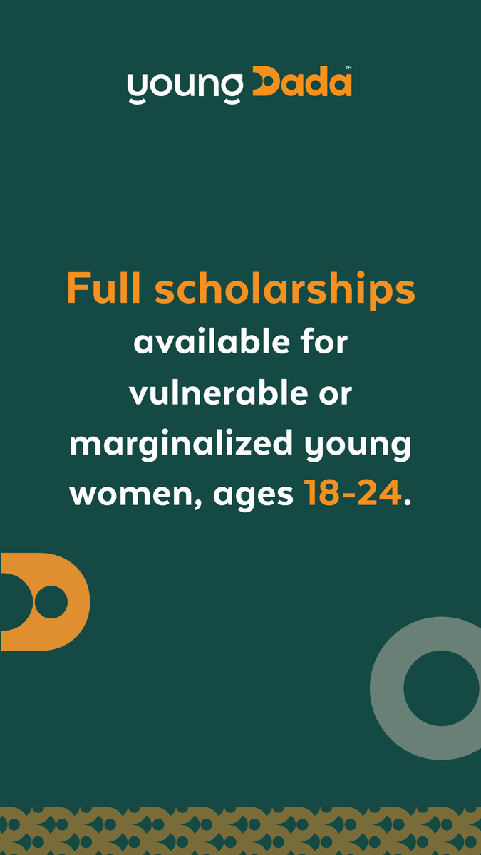 YoungDadaOrg's tweet photo. 🎓 Scholarship Alert! 🎓

Are you a young woman aged 18-24, dreaming of a career in creative arts but worried about the cost? Young Dada is here to help!

We’re offering 𝐅𝐔𝐋𝐋 𝐒𝐂𝐇𝐎𝐋𝐀𝐑𝐒𝐇𝐈𝐏𝐒 for our 6-month practical courses, including: https://t.co/Q5zoH8g4TA