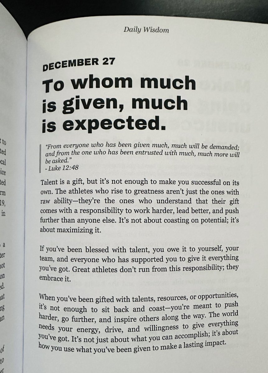 To whom much is given, much is expected. #DailyWisdom