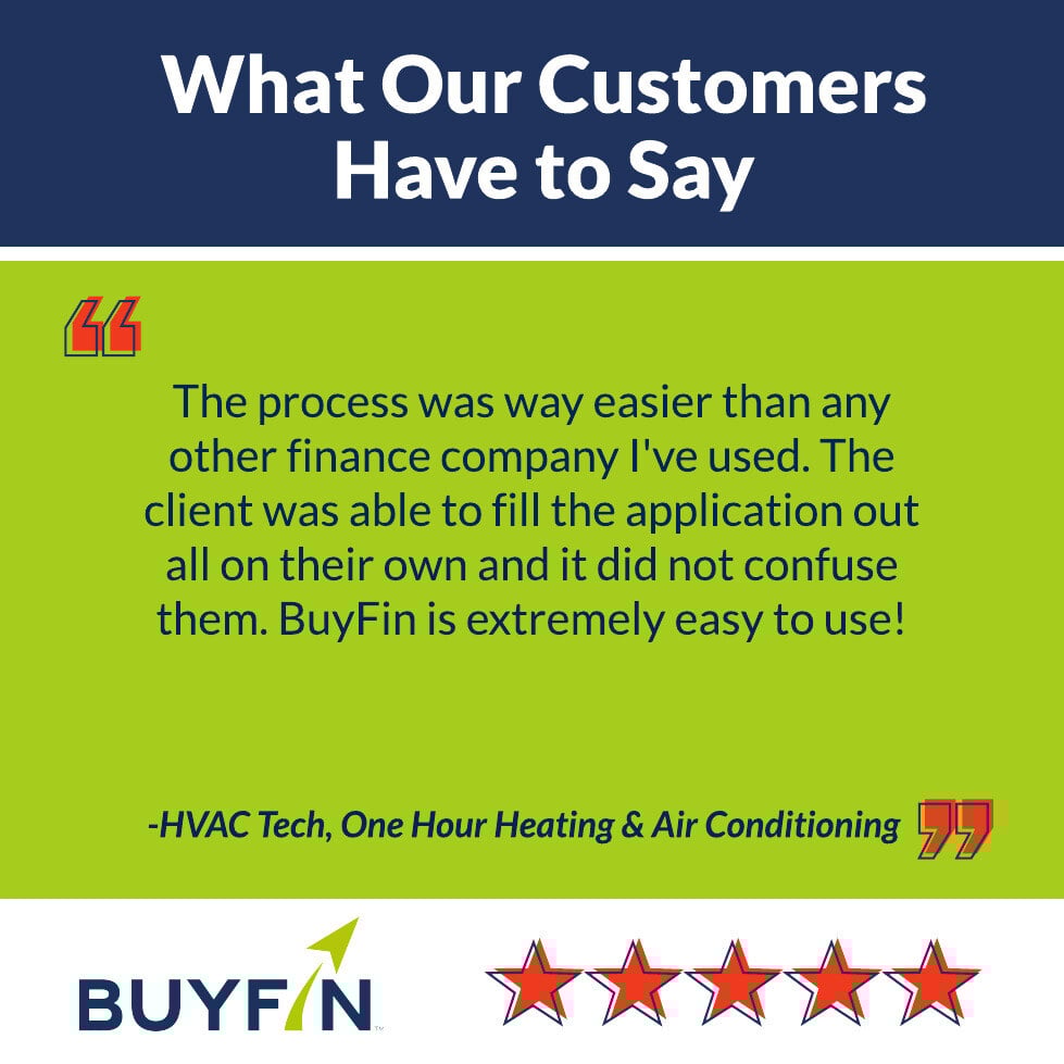 OfficialBuyFin's tweet image. Signing up for #BuyFin is easy! We have a 100% paperless, digital application process for your #contracting business when you onboard AND for your customers. Learn more about our #consumerfinancing and #paymentprocessing solutions today: hubs.li/Q02XNQ930