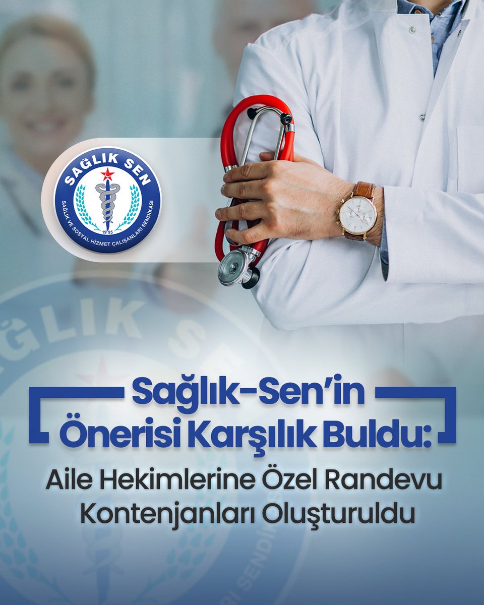 sagliksen's tweet photo. 📍Sağlık-Sen’in Önerisi Karşılık Buldu: Aile Hekimlerine Özel Randevu Kontenjanları Oluşturuldu

Sağlık-Sen’in aile hekimliği sisteminin geleceği için sürekli gündemde tuttuğu ve "Aile Hekimliği Çalıştayı Sonuç Raporu"nda da yer alan, aile hekimlerine ikinci ve üçüncü basamak sağlık kuruluşlarında özel randevu kontenjanları oluşturulması talebi Sağlık Bakanlığı tarafından hayata geçiriliyor. 

1 Ocak 2025 itibariyle uygulanmaya başlanacak sistem ile aile hekimleri hastanelerden tetkik isteyebilecek ve hastane hekimlerinden hastaları için geri bildirim alabilecek

⤵️
https://t.co/tZ6fjWAGrr