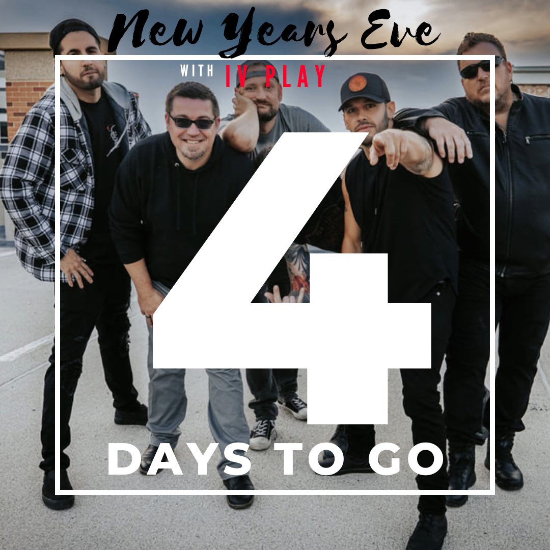 PondonMadison's tweet photo. 🎉 4 DAYS TO GO! 🎉

The ultimate New Year’s Eve celebration is just around the corner! Don’t miss IV Play rocking the stage as we count down to midnight. get ready for an unforgettable night! 🥂

🎟️ Get your tickets here: https://t.co/DYNad3VTmK

#NYE2024 #IVPlayLive https://t.co/YnXZ5rDIlk