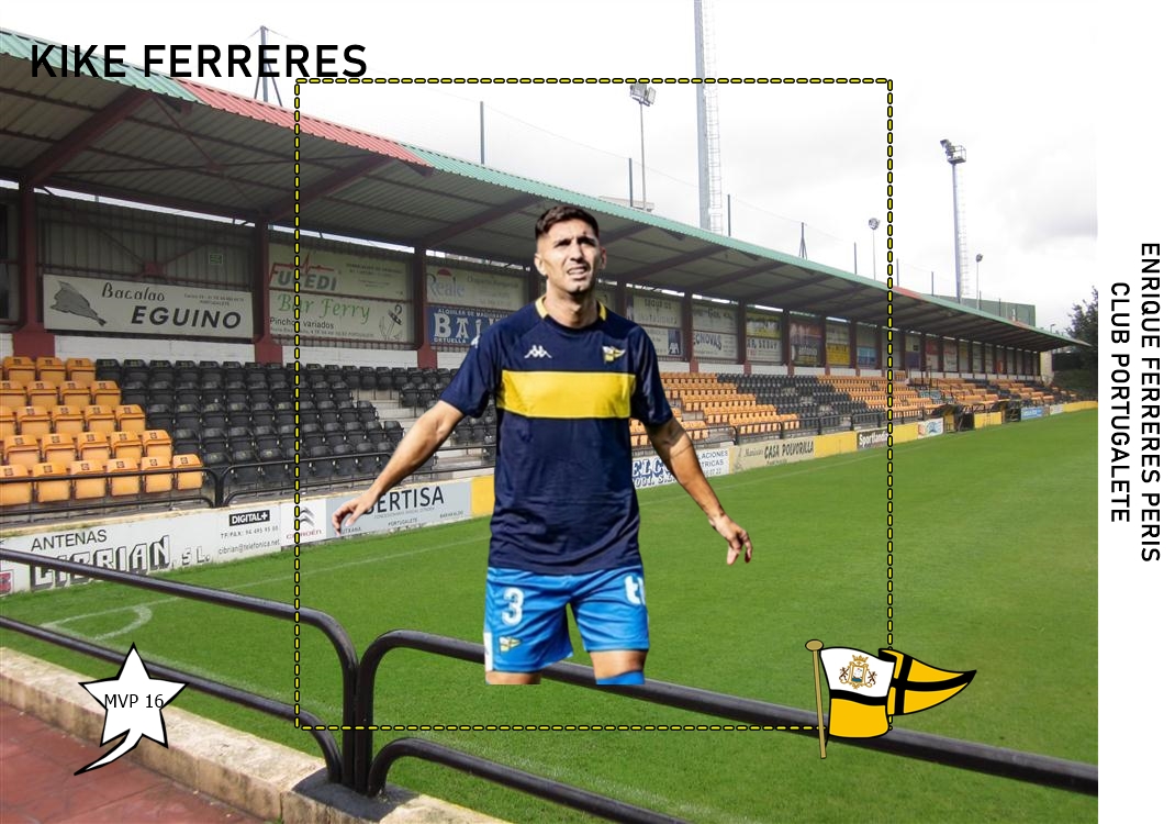 TerceraELiga's tweet photo. En Tercera, el último MVP de 2024 es para @kikeferreres3 tras cosechar el 34% de los votos.

El lateral del @clubportugalete fue un puñal por la banda en la goleada de los jarrilleros, gol incluido https://t.co/HzeKEkCQRZ
