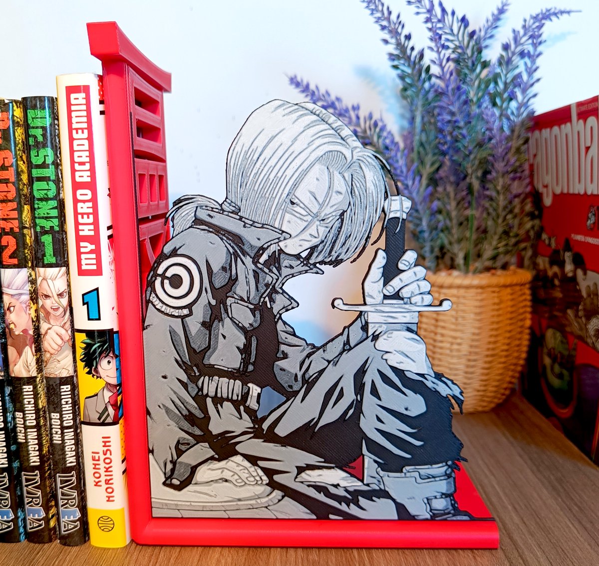 akami3d's tweet photo. ¡Hola gente! Ya están aquí nuestros sujetalibros de manga y anime. 

Inspirados en personajes épicos como Trunks del Futuro, Freezer y Luffy, con diseño de puerta torii y la palabra Manga en japonés.

 Hechos en impresión 3D y en 2 colores a elegir!

https://t.co/UY6mF9dmN1 https://t.co/lejkapqa1h