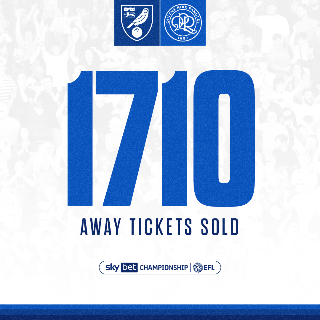 QPR's tweet image. We'll see over 1,700 of you in Norwich 👏

Tickets are available on the day too 🎫