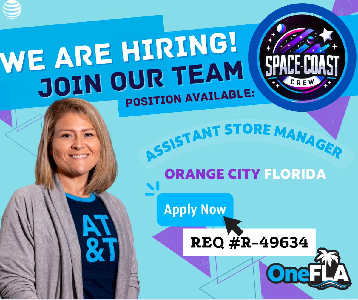 🌟 Exciting Opportunity Alert! 🌟 We're on the lookout for a passionate and experienced Assistant Store Manager to join our team at our Orange City location on the Space Coast! 🚀 
If you're ready to lead, inspire, and grow with us, we want to hear from you! <a href="/theAlexis____/">alexis</a>