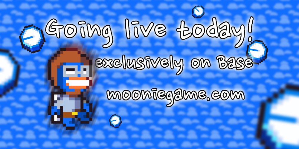 mooniegame's tweet photo. Launching On @base today!

🔗https://t.co/6JDIdx7jRn https://t.co/IFskbkTn0j