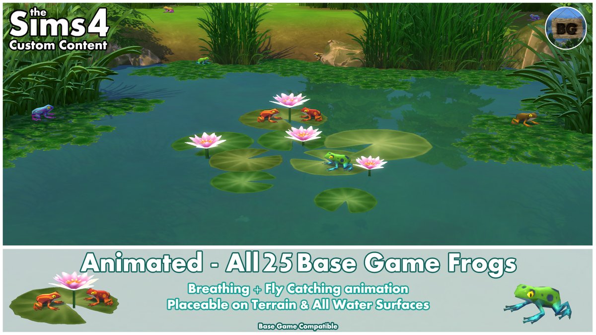 🎉New mod: Animated Base Game Frogs🎉
All 25 Base Game Frogs liberated from their terrarium!
For more info, take a look at the CurseForge project page.
🔽curseforge.com/sims4/build-bu…

#TheSims4 #Sims4 #TheSims4Mods #TheSims4CustomContent #TheSims4CC