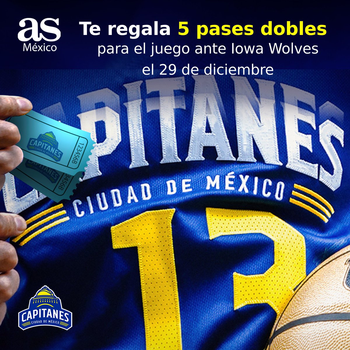 🎁 ¿Quién se quiere lanzar a ver a los <a href="/CapitanesCDMX/">Capitanes CDMX</a> este domingo a la Arena CDMX? 🙌💙💛

😎 Dale RT para participar en la dinámica 🏀🤌

#EstoEsCapitanes