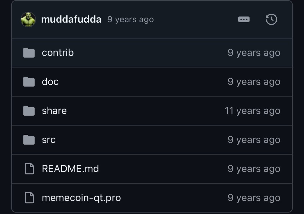 DRPROFIT_PR's tweet photo. @IcedKnife The first memecoin ever created was called "Muddafudda"

It's 10 years old, here is the github link:

https://t.co/77tUUaY7ot…

2oC94AhQhT26TuHHEZxgJuWVLhWw4pm9BgYwbpr1pump

#Muddafudda $muddafudda https://t.co/FxDqhnMQxx