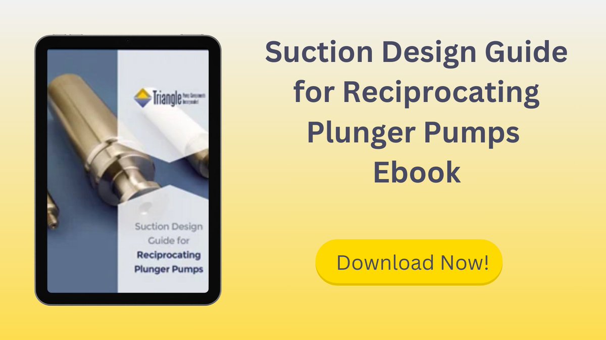 EmpoweringPumps's tweet image. Get the most out of your reciprocating plunger pumps with Triangle Pump Components’ Suction Design Guide! Learn how to maintain adequate suction head, prevent vapor cavities, and ensure proper pump installation for peak performance. Download now: empoweringpumps.com/white-papers/s… #PumpTech…
