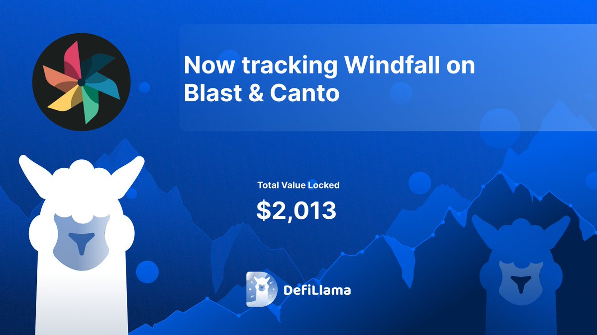 Now tracking Windfall <a href="/LendingGame/">Windfall</a> on <a href="/blast/">Blast</a> &amp; <a href="/CantoPublic/">Canto</a> 

No-loss prize gaming generated via decentralized pooled lending