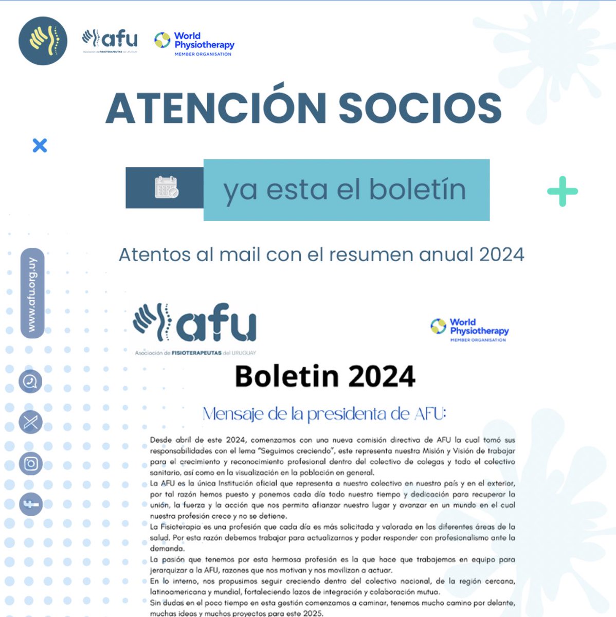 Asoc.Fisiot.Uruguay (@afu_uruguay) on Twitter photo 