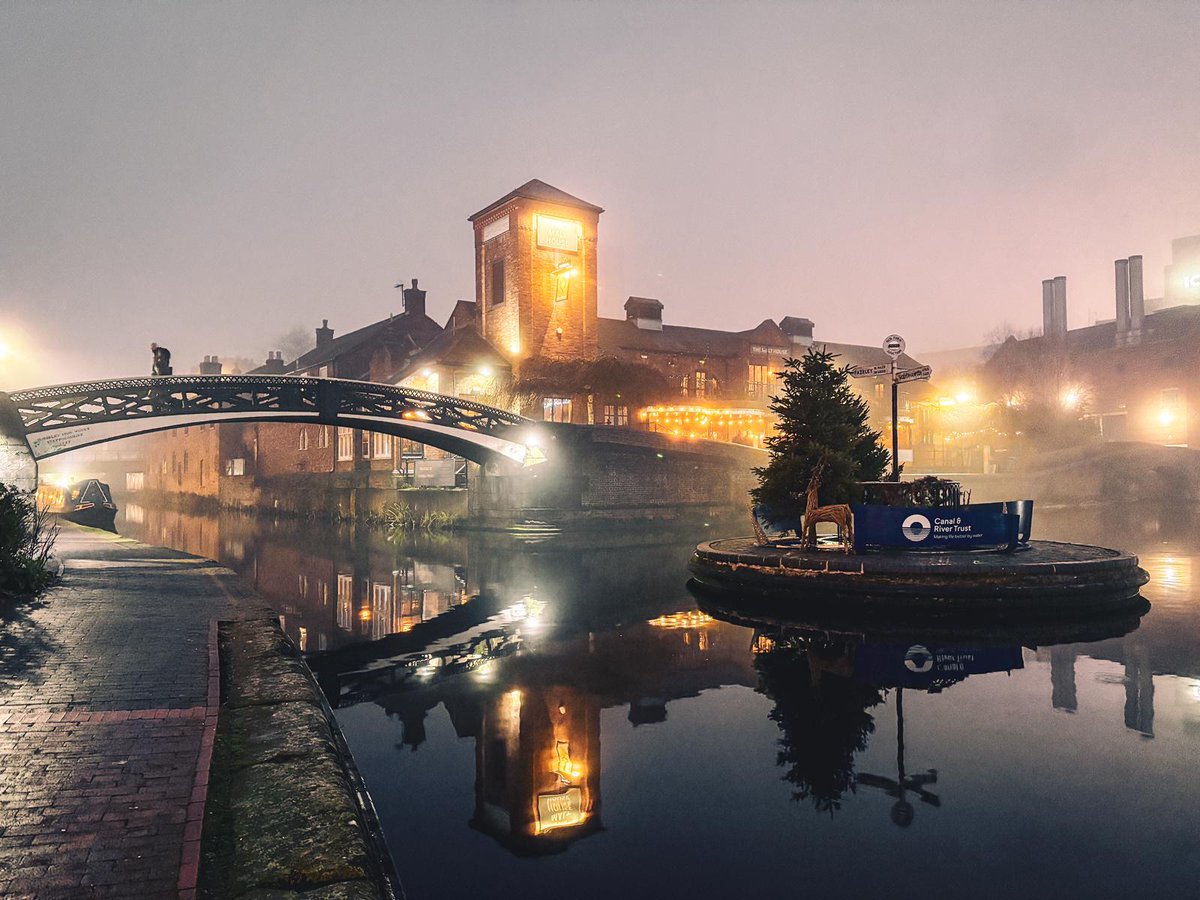 Brindley Place through the ghostly fog