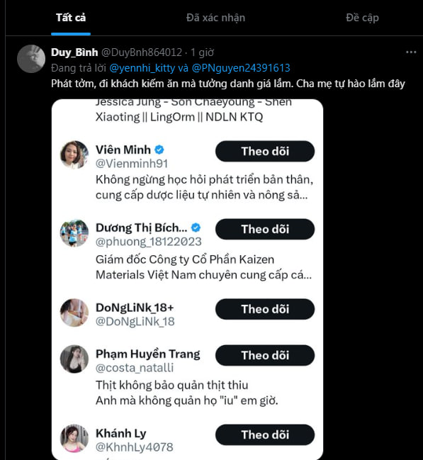 cotrangNT's tweet photo. @tuanbanme369 Bầy đàn không thắng nổi phụ nữ sủa xong đi chặn người ta hok cho họ nói lại chắc sợ nhục lên chặn https://t.co/bogi7IvrlF