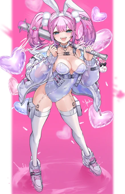 暴れるバニーガール 